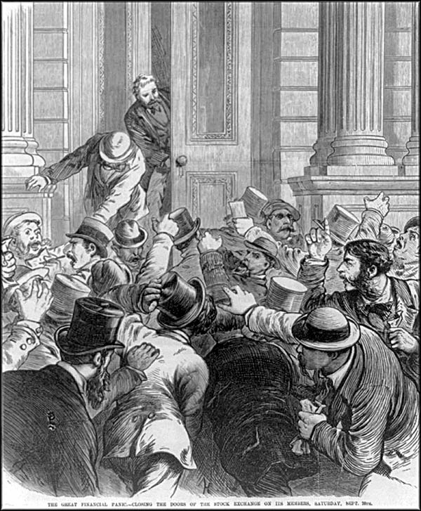 Closing of the New York Stock Market during the Panic of 1873.