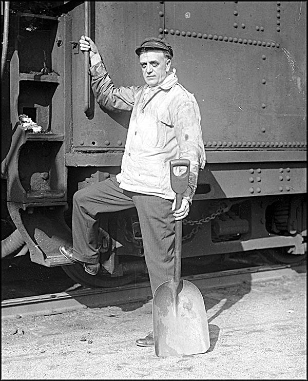 Justin G. Cooper, a railraod fireman.