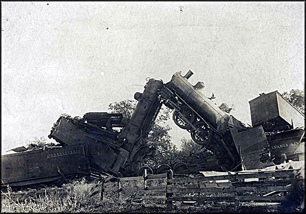 This is a Panhandle Railroad wreck similar to the one described here, except it took place in 1903.