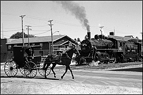 Central Ohio Railroad train in Sugar Creek, Ohio.