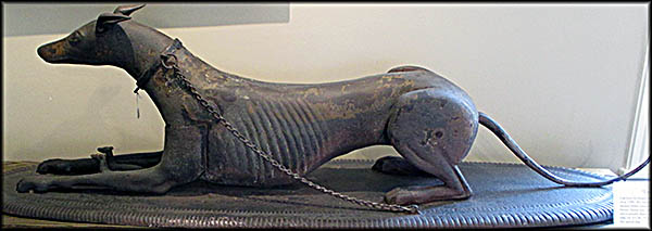 Chagrin Falls Museum Artist Henry Church, Jr. made Dexter out of iron