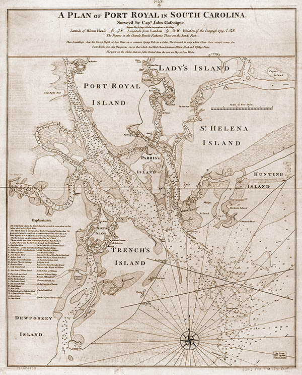 Beaufort History Museum A plan of Port Royal in South Carolina. Drawn by John Gascoigne. London: Jefferys and Faden, 1773(?). Library of Congress