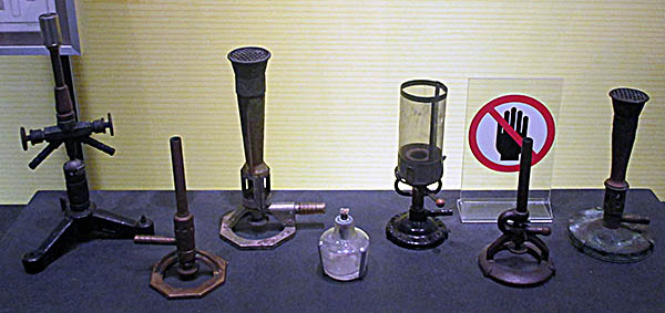 Science History Museum Lab items to generate heat. Some are less safe than others.