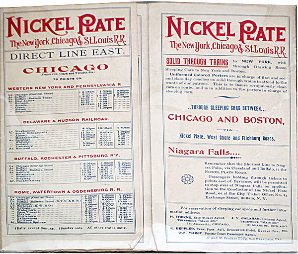 Canaday Center for Special Collections Nickel Plate Railroad Timetables and Maps