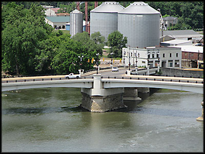 National Road & Zane Grey Museum The famous Y-bridge in Zanesville