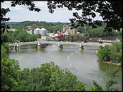 National Road & Zane Grey Museum The famous Y-bridge in Zanesville